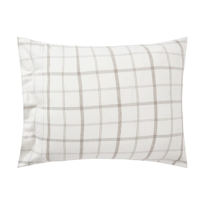 Funda de almohada Checked Flannel 50x60 cm, White-brown Lexington