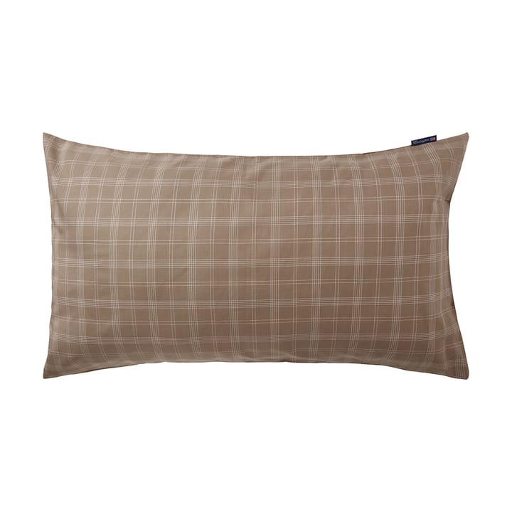 Funda de almohada Checked Pin Point Oxford 50x90 cm - Brown - Lexington