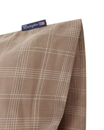 Funda de almohada Checked Pin Point Oxford 50x90 cm - Brown - Lexington