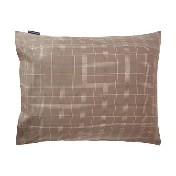 Funda de almohada Checked Pinpoint Oxford 50x60 cm, Brown Lexington