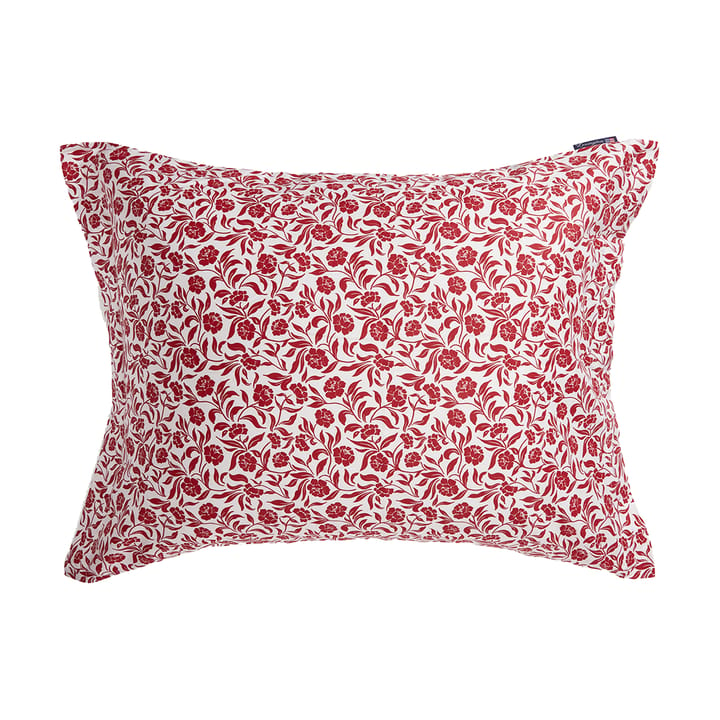 Funda de almohada Flower printed cotton sateens 50x60 cm - Blanco-rojo - Lexington