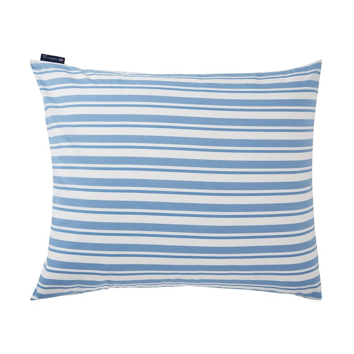 Funda de almohada Striped Cotton Poplin 50x60 cm, White-Blue Lexington