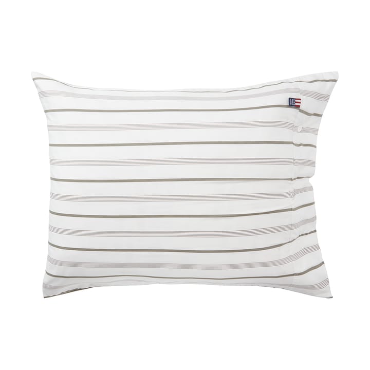 Funda de almohada Striped Cotton Poplin 50x60 cm - White - Lexington