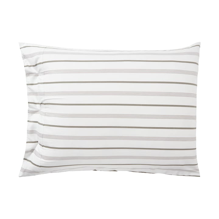 Funda de almohada Striped Cotton Poplin 50x60 cm, White Lexington