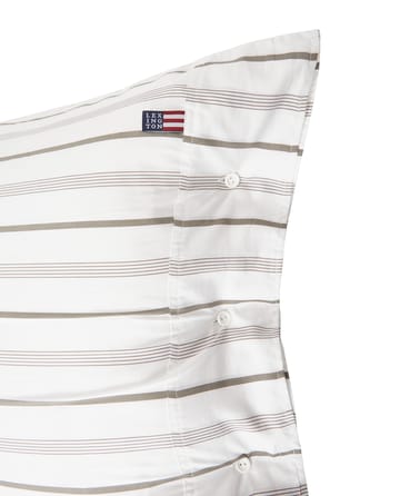 Funda de almohada Striped Cotton Poplin 50x60 cm - White - Lexington