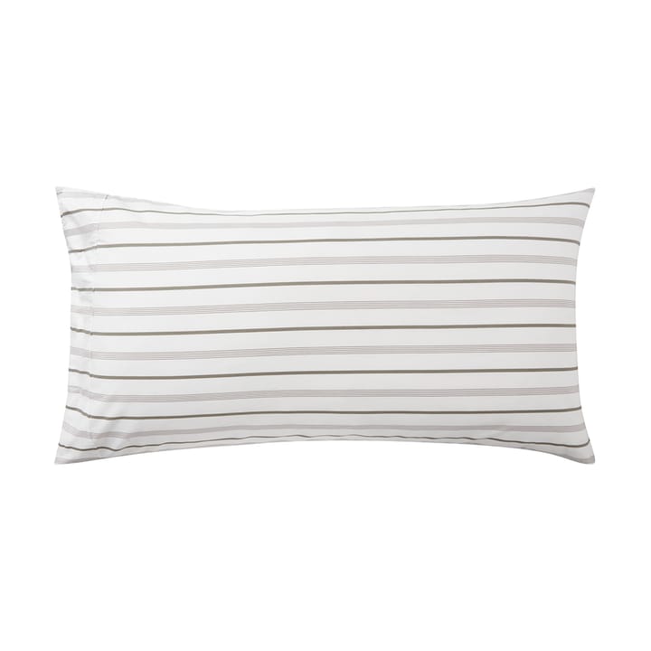 Funda de almohada Striped Cotton Poplin 50x90 cm, White Lexington