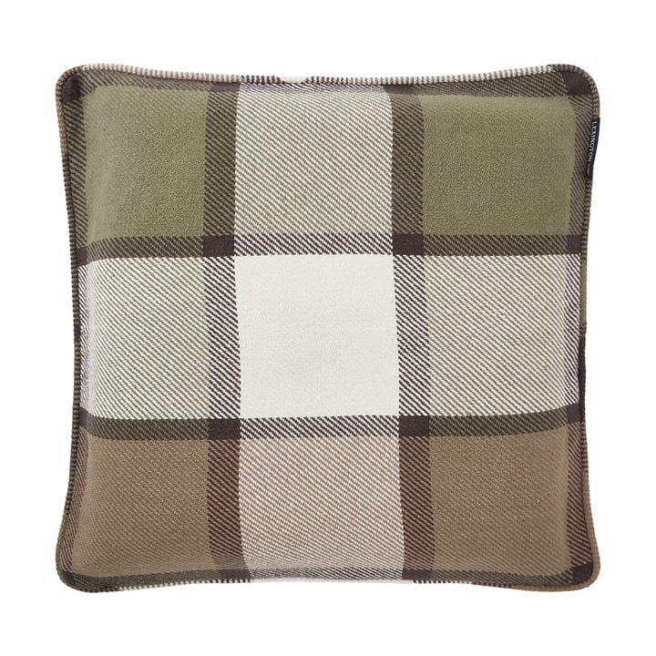 Funda de cojín Checked heavy twill 50x50 cm - Olive - Lexington