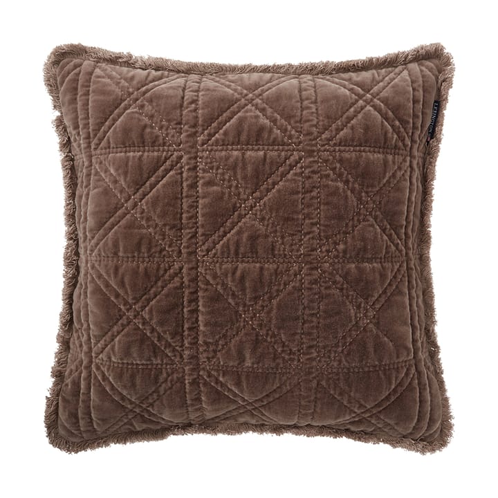 Funda de cojín Rattan Quilted Velvet 50x50 cm, Brown Lexington