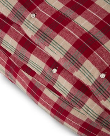 Juego de cama Checked cotton flannel  - Rojo-beige-verde-blanco - Lexington