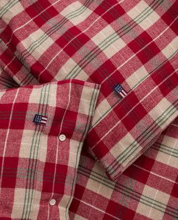 Juego de cama Checked cotton flannel  - Rojo-beige-verde-blanco - Lexington