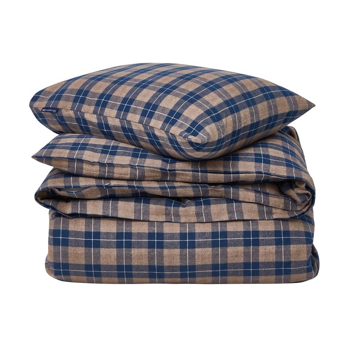 Juego de sábanas Checked Flannel 150x210 cm - Denim blue-beige - Lexington