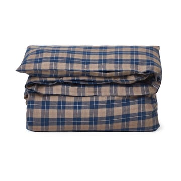 Juego de sábanas Checked Flannel 150x210 cm - Denim blue-beige - Lexington