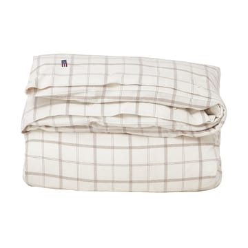 Juego de sábanas Checked Flannel 150x210 cm - White-brown - Lexington