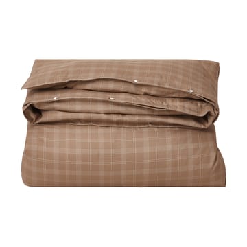 Juego de sábanas Checked Pin Point Oxford 150x210 cm - Brown - Lexington