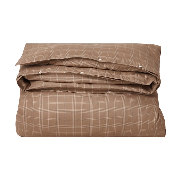 Juego de sábanas Checked Pin Point Oxford 150x210 cm, Brown Lexington