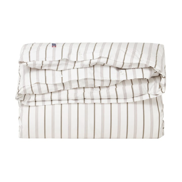 Juego de sábanas Striped Cotton Poplin 150x210 cm, White Lexington