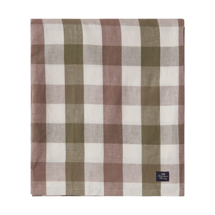 Mantel Checked Cotton Linen 150x250 cm - Olive - Lexington