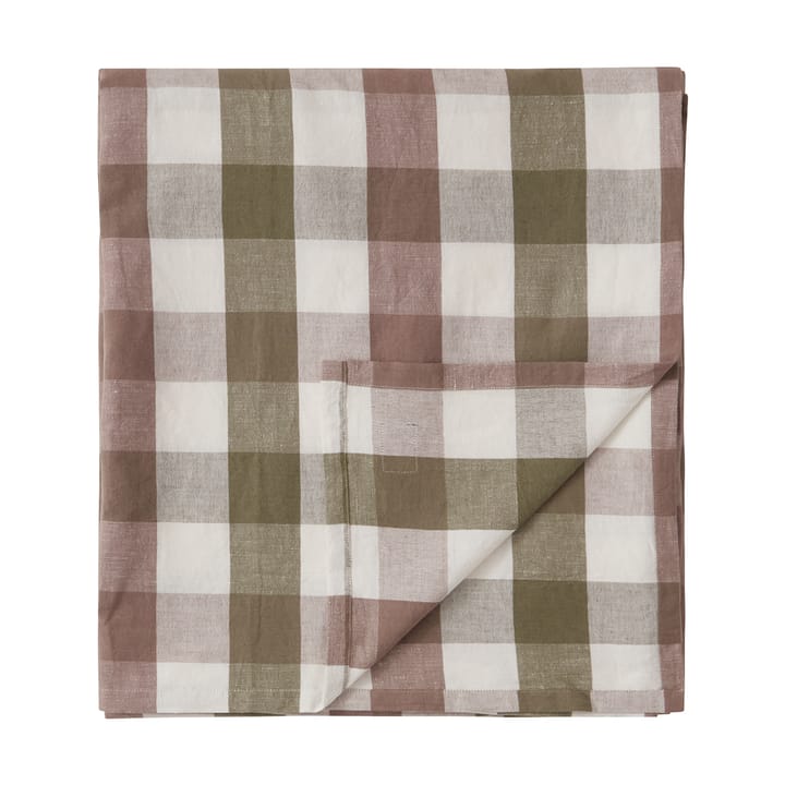 Mantel Checked Cotton Linen 150x250 cm, Olive Lexington