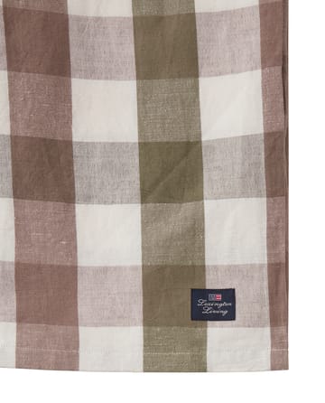 Mantel Checked Cotton Linen 150x250 cm - Olive - Lexington