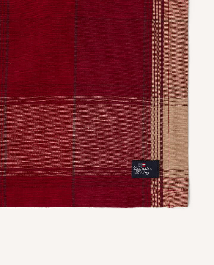 Mantel individual Checked linen-cotton 40x50 cm, Rojo-beige Lexington