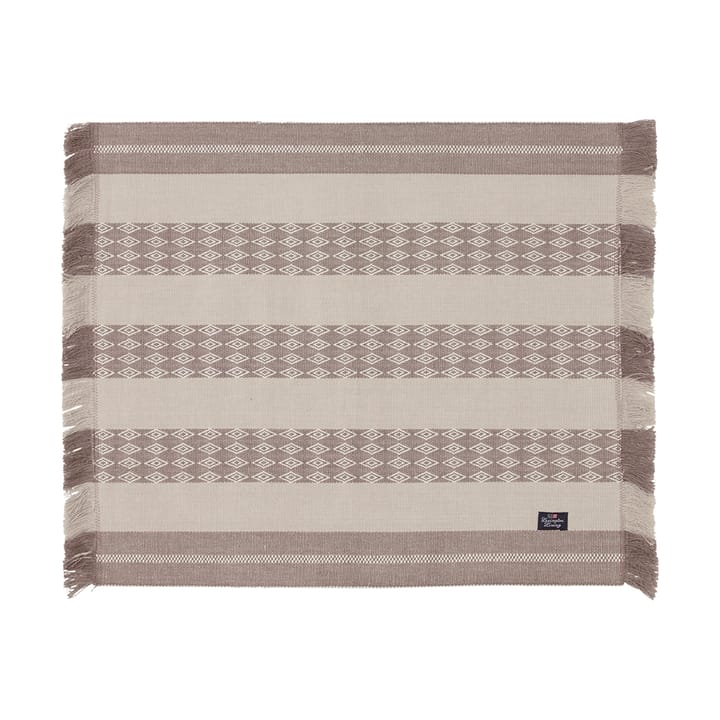 Mantel individual Jacquard Striped 40x50 cm - Beige - Lexington