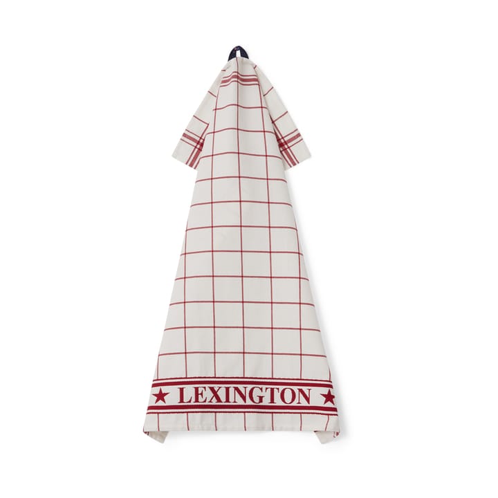 Paño de cocina Lexington checked 50x70 cm, Blanco-rojo Lexington