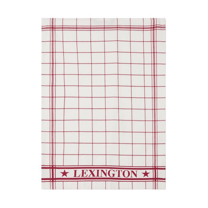 Paño de cocina Lexington checked 50x70 cm, Blanco-rojo Lexington