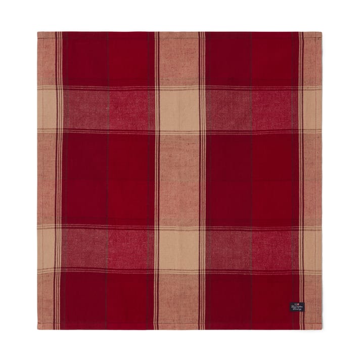 Servilleta Checked linen-cotton 50x50 cm, Rojo-beige Lexington