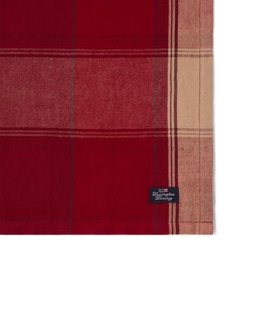 Servilleta Checked linen-cotton 50x50 cm - Rojo-beige - Lexington