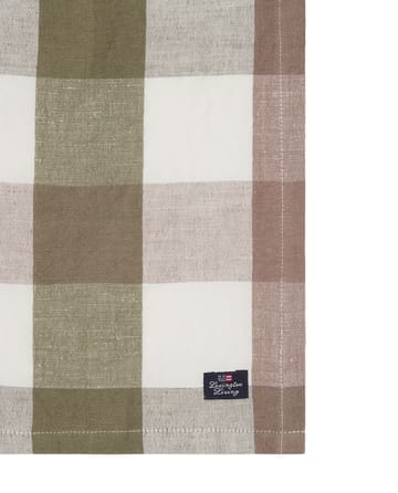 Servilleta de tela Checked Linen/Cotton 50x50 cm - Olive - Lexington