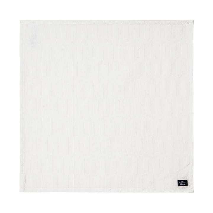 Servilleta White jacquard cotton 50x50 cm, Blanco Lexington