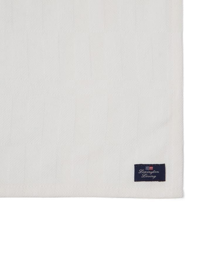 Servilleta White jacquard cotton 50x50 cm, Blanco Lexington