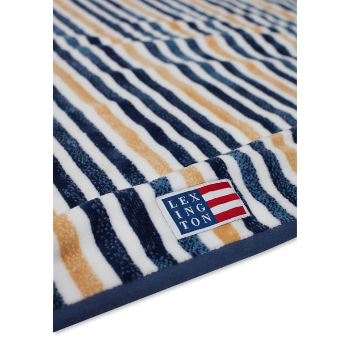 Toalla de baño Striped Cotton Velour 100x180 cm, Blue-white-oat Lexington