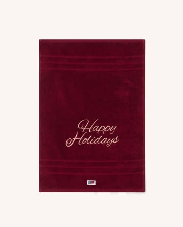 Toalla Happy Holidays 50x70 cm - Rojo - Lexington