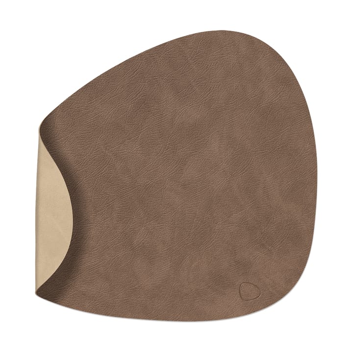 Mantel individual curvo Cloud-Nupo reversible L 1 pieza - Brown-sand - LIND DNA