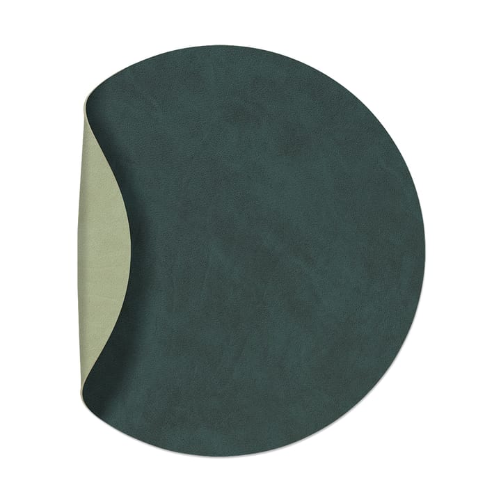 Mantel individual Nupo circular reversible M 1 pieza - Dark green-olive green - LIND DNA