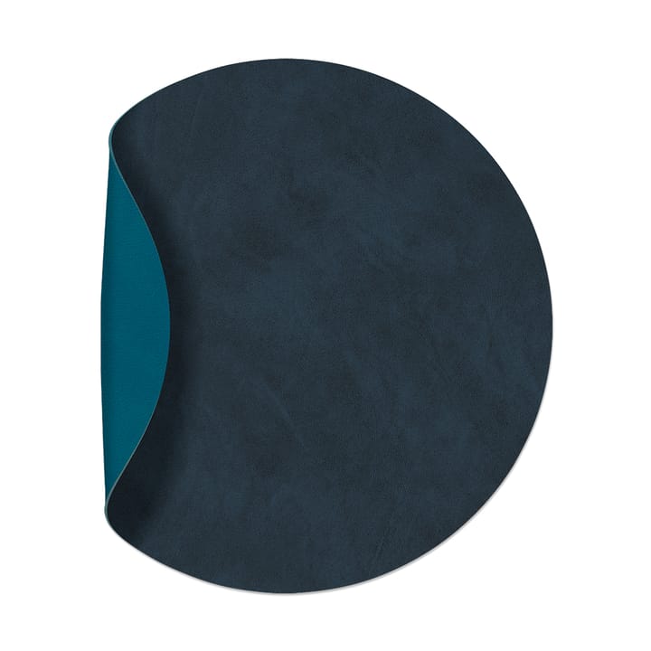 Mantel individual Nupo circular reversible M 1 pieza - Midnight blue-petrol - LIND DNA