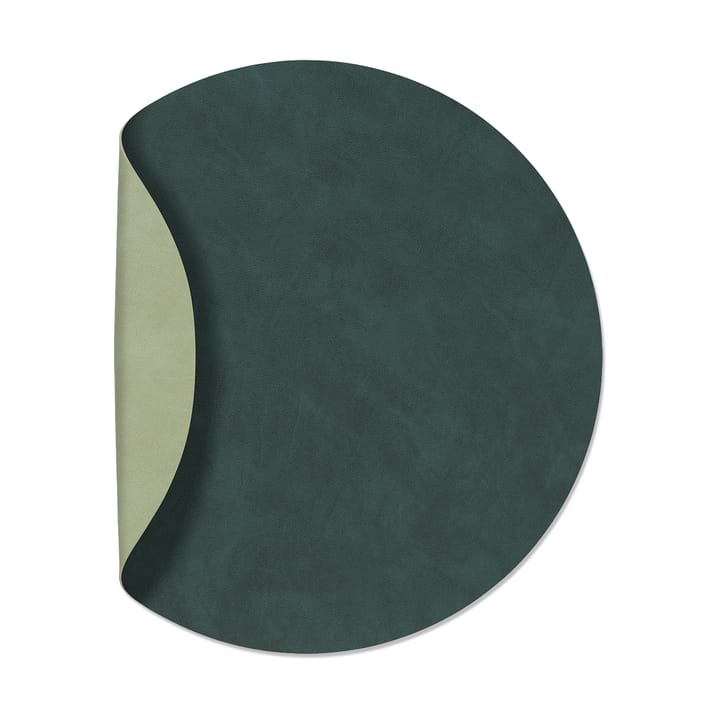 Mantel individual Nupo circular reversible XL 1 pieza - Dark green-olive green - LIND DNA