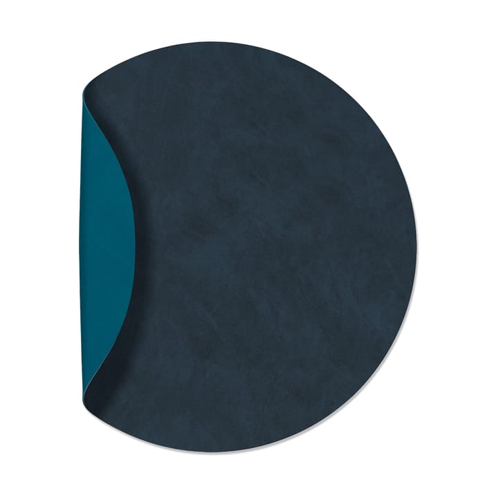 Mantel individual Nupo circular reversible XL 1 pieza - Midnight blue-petrol - LIND DNA