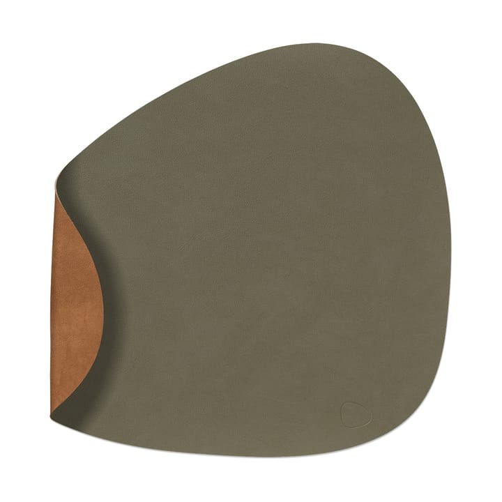 Mantel individual Nupo reversible curve L - Army green-naturale - LIND DNA