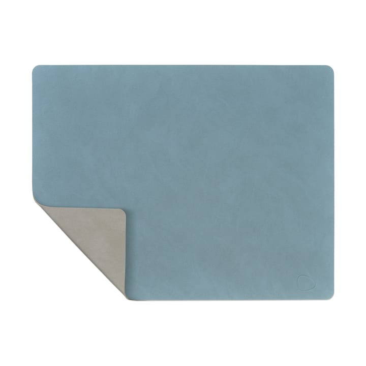 Mantel individual Nupo reversible square L - azul claro-gris claro - LIND DNA