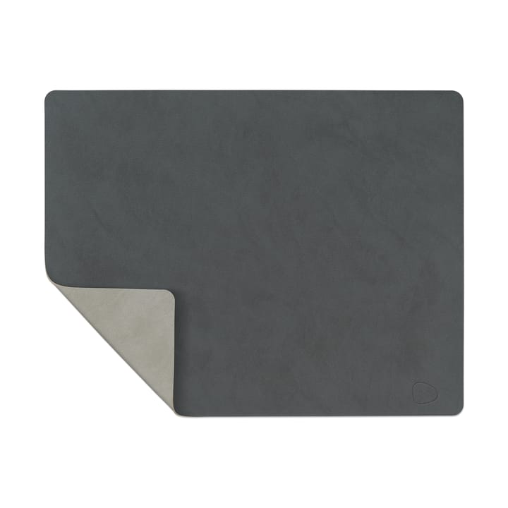 Mantel individual Nupo reversible square L - gris antracita-gris claro - LIND DNA