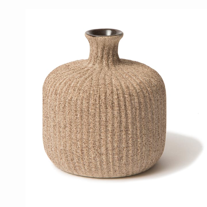 Jarrón Bottle - Sand medium stripe, small - Lindform