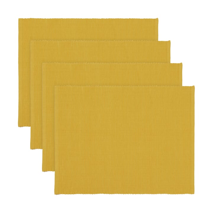 4 Manteles individuales Uni 35x46 cm - Amarillo mostaza - Linum