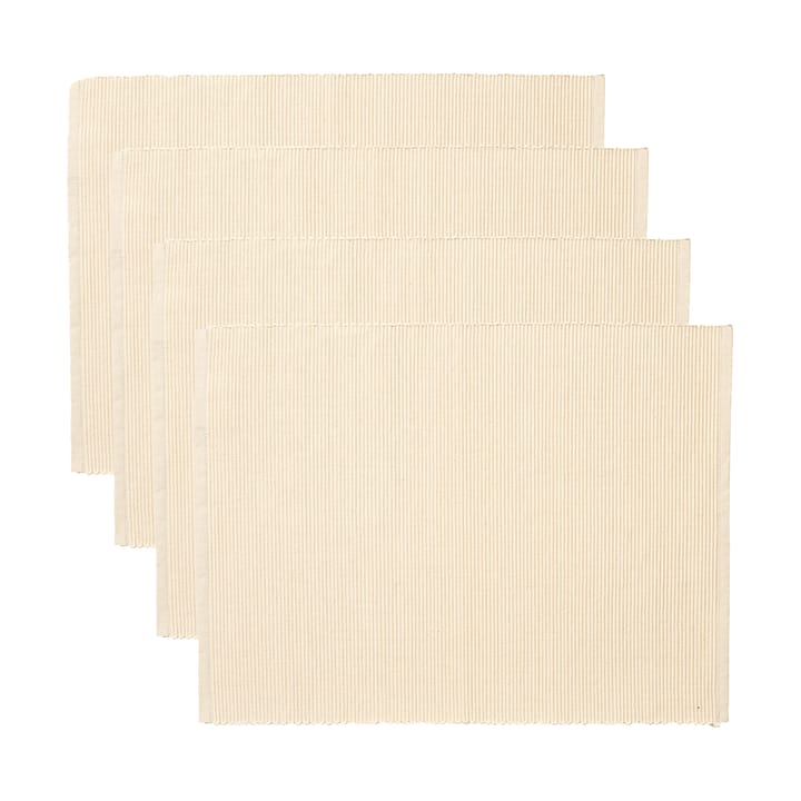 4 Manteles individuales Uni 35x46 cm - Beige cremoso - Linum