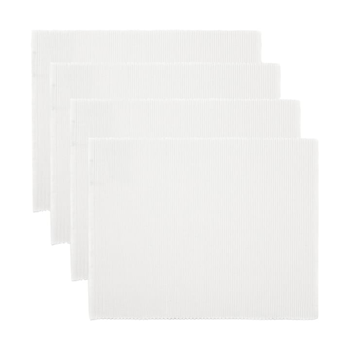 4 Manteles individuales Uni 35x46 cm - Blanco - Linum