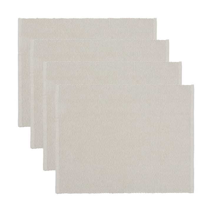 4 Manteles individuales Uni 35x46 cm - Gris claro - Linum