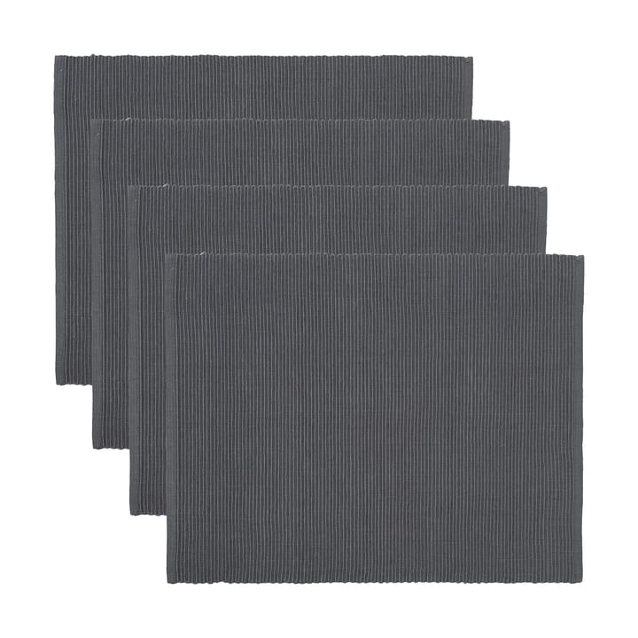 4 Manteles individuales Uni 35x46 cm - Gris granito - Linum