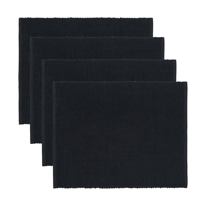 4 Manteles individuales Uni 35x46 cm - Negro - Linum