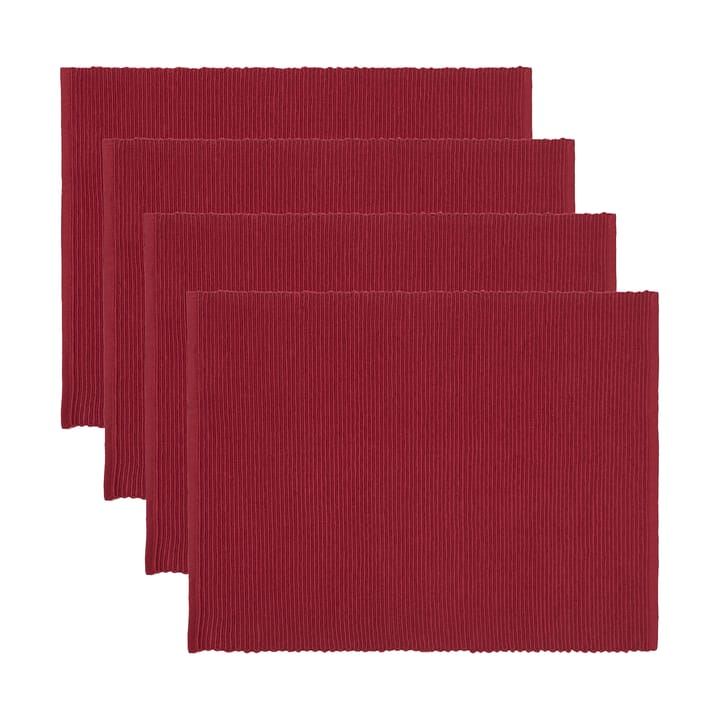 4 Manteles individuales Uni 35x46 cm - Rojo - Linum